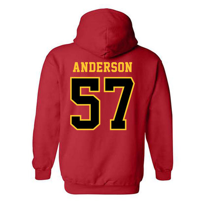 Ferris State - NCAA Football : Derek Anderson - Replica Shersey Hooded Sweatshirt-1
