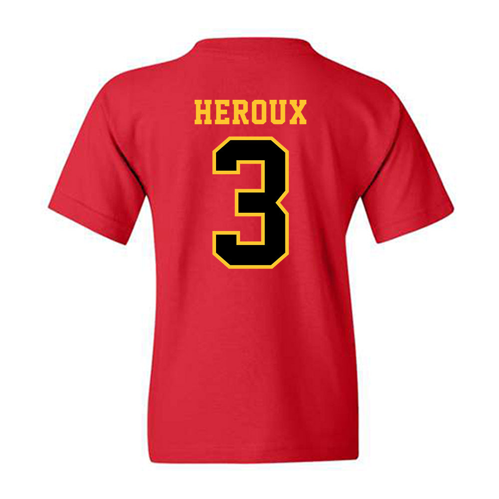 Ferris State - NCAA Men's Ice Hockey : Logan Heroux - Replica Shersey Youth T-Shirt-1