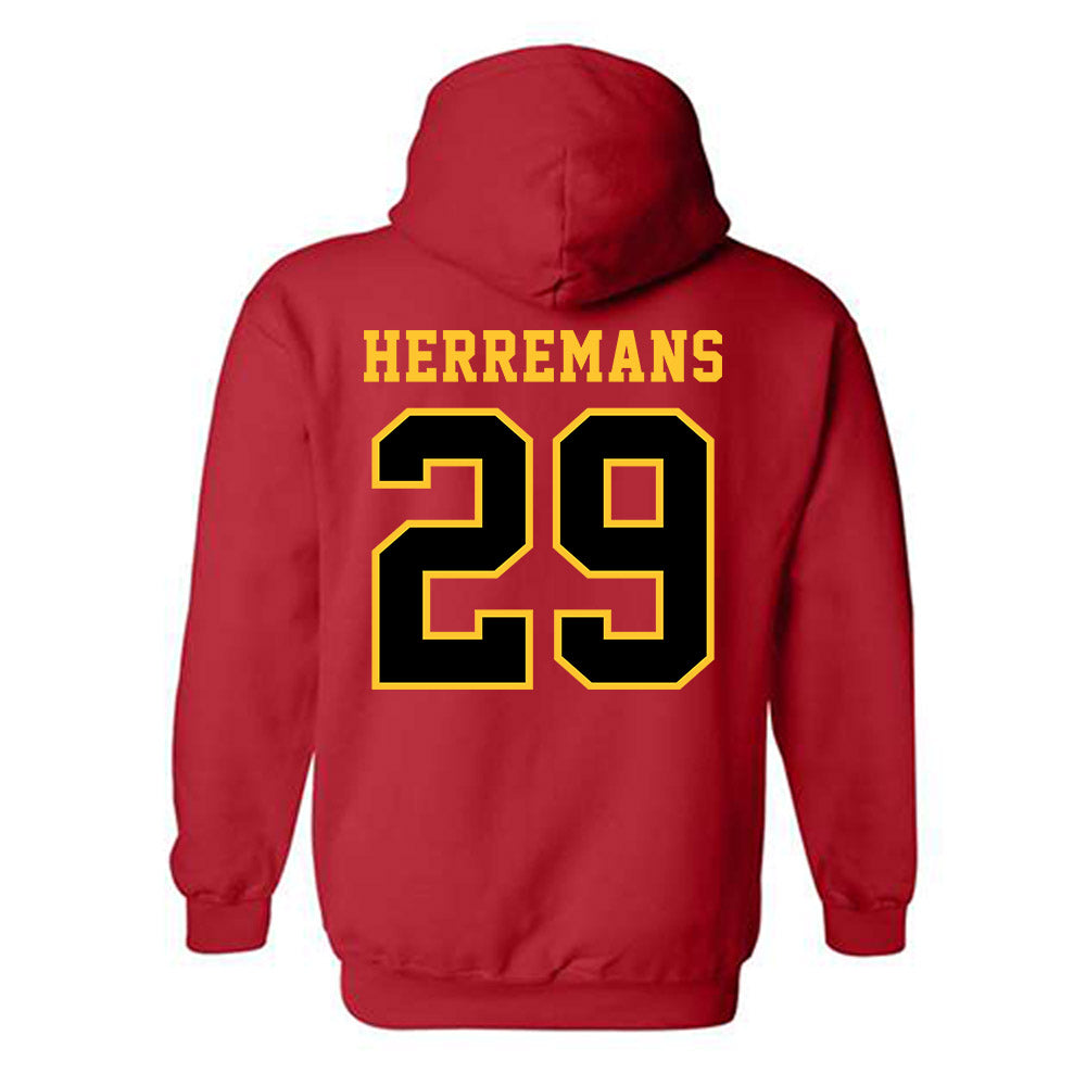 Ferris State - NCAA Softball : Emma Herremans - Replica Shersey Hooded Sweatshirt-1