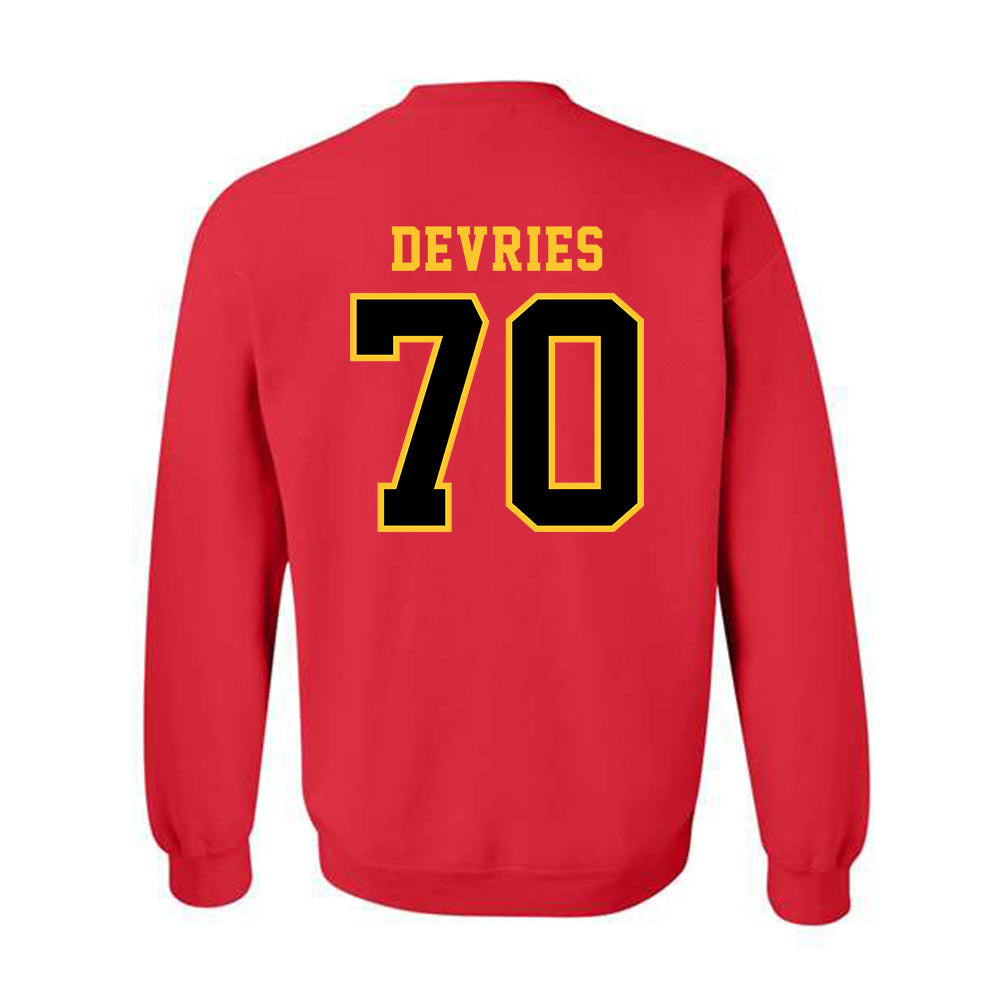 Ferris State - NCAA Football : Andrew Devries - Replica Shersey Crewneck Sweatshirt-1