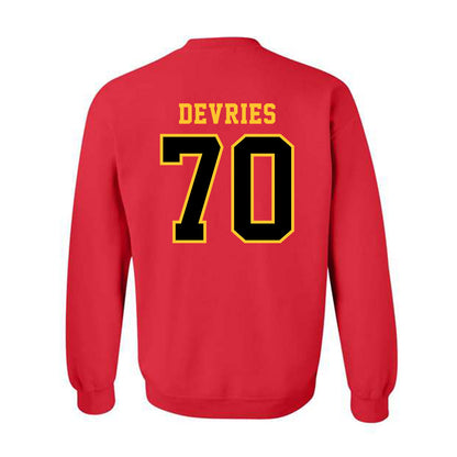 Ferris State - NCAA Football : Andrew Devries - Replica Shersey Crewneck Sweatshirt-1