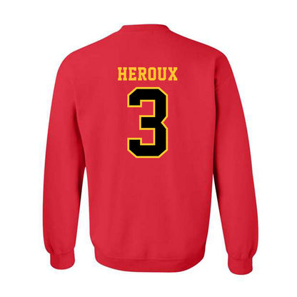 Ferris State - NCAA Men's Ice Hockey : Logan Heroux - Replica Shersey Crewneck Sweatshirt-1