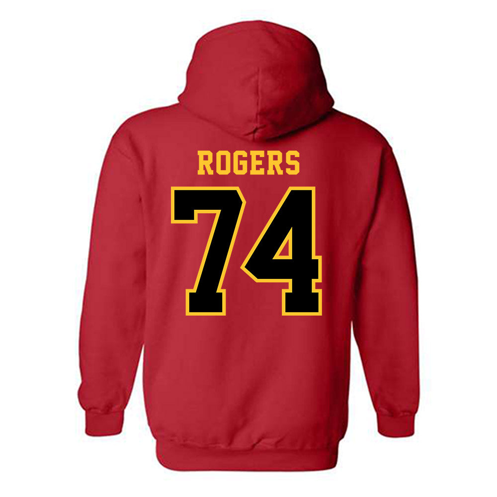 Ferris State - NCAA Football : Rashawn Rogers - Replica Shersey Hooded Sweatshirt-1