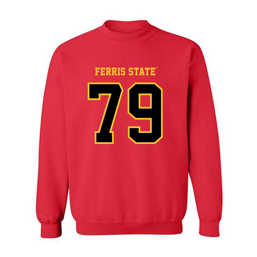 Ferris State - NCAA Football : Mike Misner - Replica Shersey Crewneck Sweatshirt-0