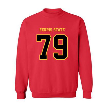 Ferris State - NCAA Football : Mike Misner - Replica Shersey Crewneck Sweatshirt-0