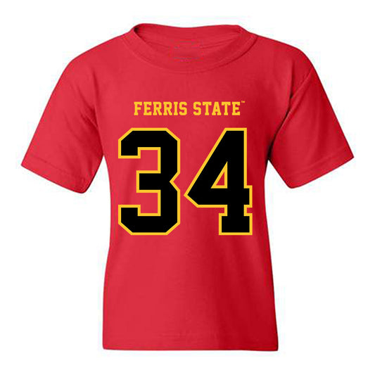 Ferris State - NCAA Men's Ice Hockey : Nick Grimaldi - Replica Shersey Youth T-Shirt-0