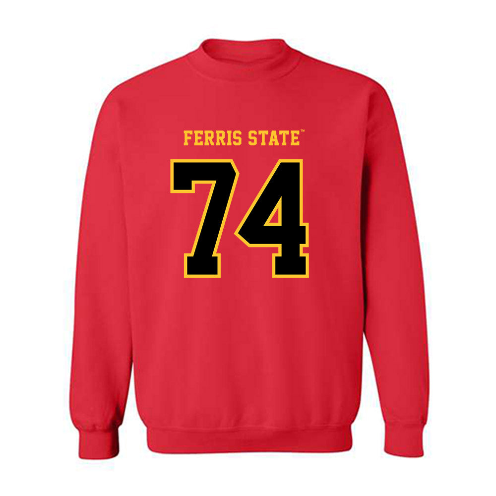Ferris State - NCAA Football : Rashawn Rogers - Replica Shersey Crewneck Sweatshirt-0
