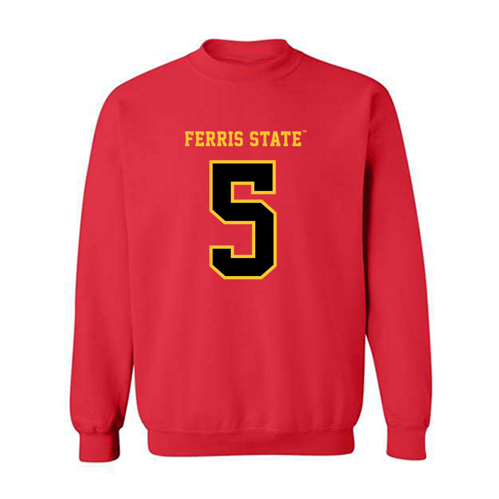 Ferris State - NCAA Football : Jason Williams - Replica Shersey Crewneck Sweatshirt-0