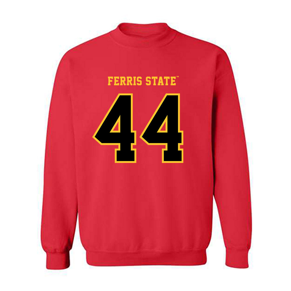 Ferris State - NCAA Football : Kailib Davis - Replica Shersey Crewneck Sweatshirt-0