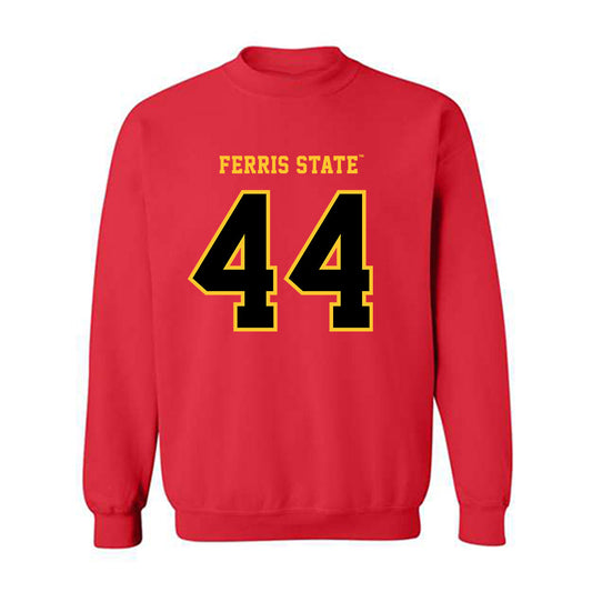 Ferris State - NCAA Football : Kailib Davis - Replica Shersey Crewneck Sweatshirt-0
