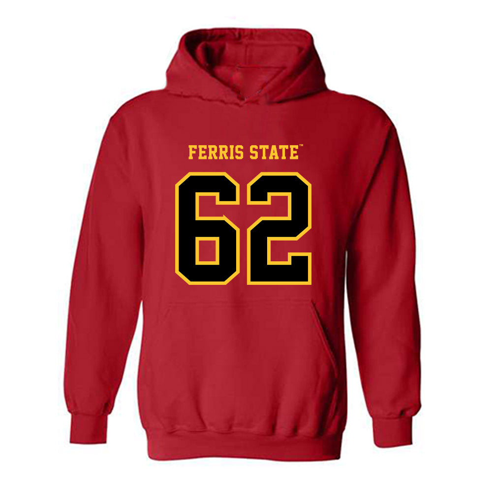 Ferris State - NCAA Football : Martaz Charles - Replica Shersey Hooded Sweatshirt-0
