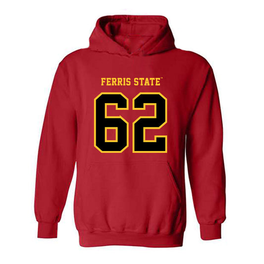 Ferris State - NCAA Football : Martaz Charles - Replica Shersey Hooded Sweatshirt-0