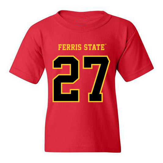 Ferris State - NCAA Men's Ice Hockey : Gavin Best - Replica Shersey Youth T-Shirt-0