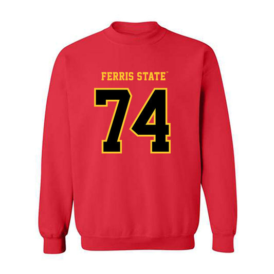 Ferris State - NCAA Football : Rashawn Rogers - Replica Shersey Crewneck Sweatshirt-0