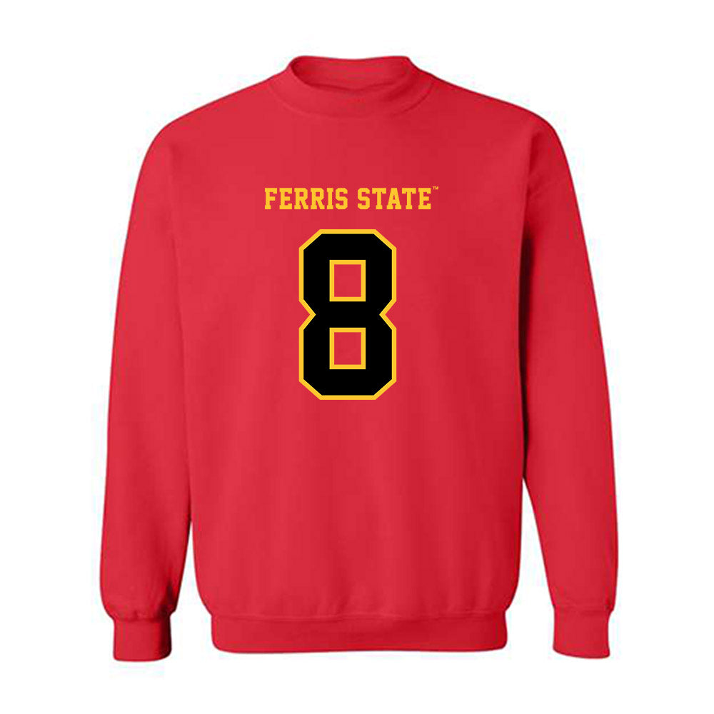 Ferris State - NCAA Softball : Alexis Kozlowski - Replica Shersey Crewneck Sweatshirt-0