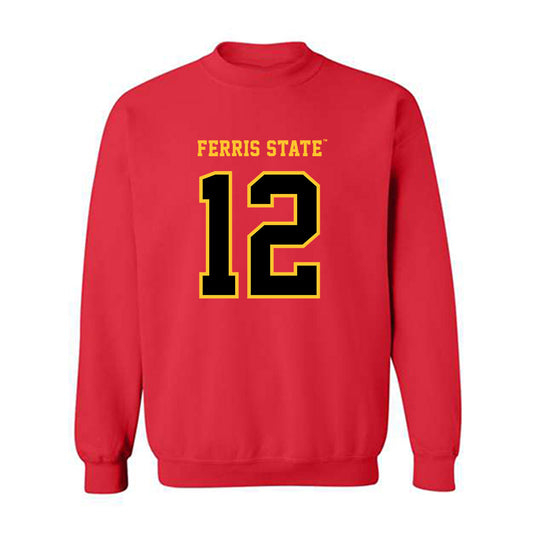 Ferris State - NCAA Softball : Ariveara Piehl - Replica Shersey Crewneck Sweatshirt-0