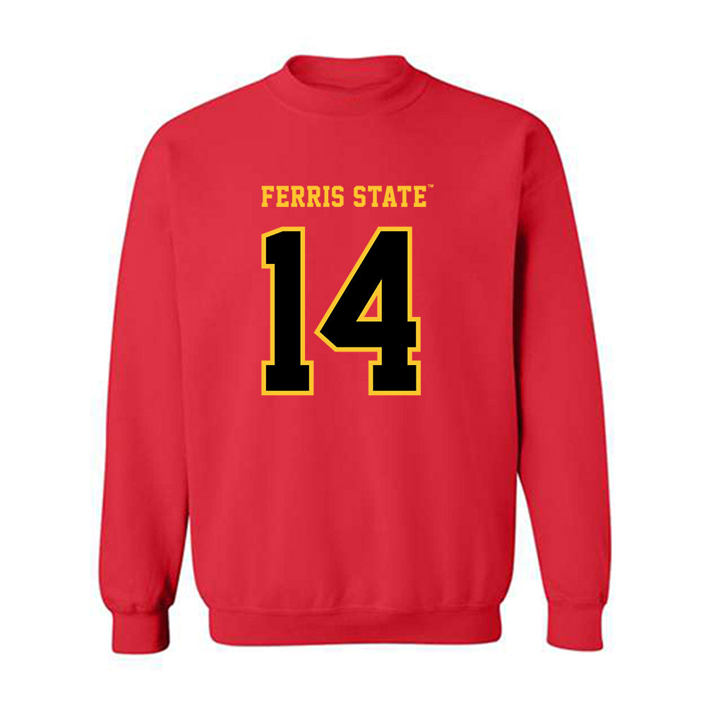 Ferris State - NCAA Football : Sincer Boyd - Replica Shersey Crewneck Sweatshirt-0