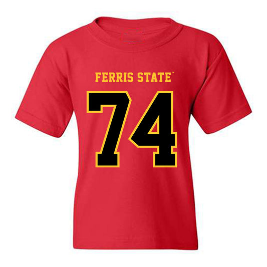 Ferris State - NCAA Football : Rashawn Rogers - Replica Shersey Youth T-Shirt-0