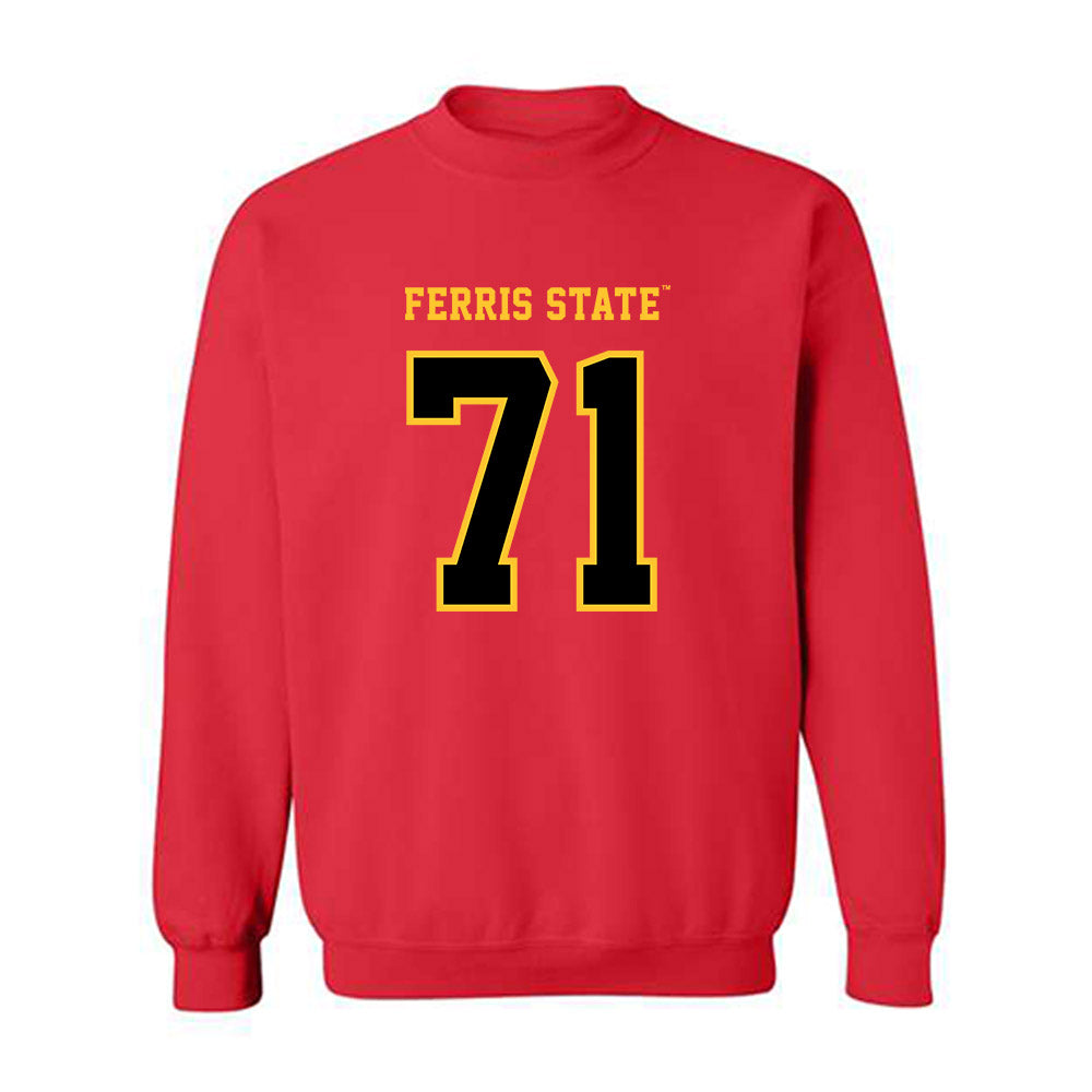 Ferris State - NCAA Football : Bubba Hubbard - Replica Shersey Crewneck Sweatshirt-0