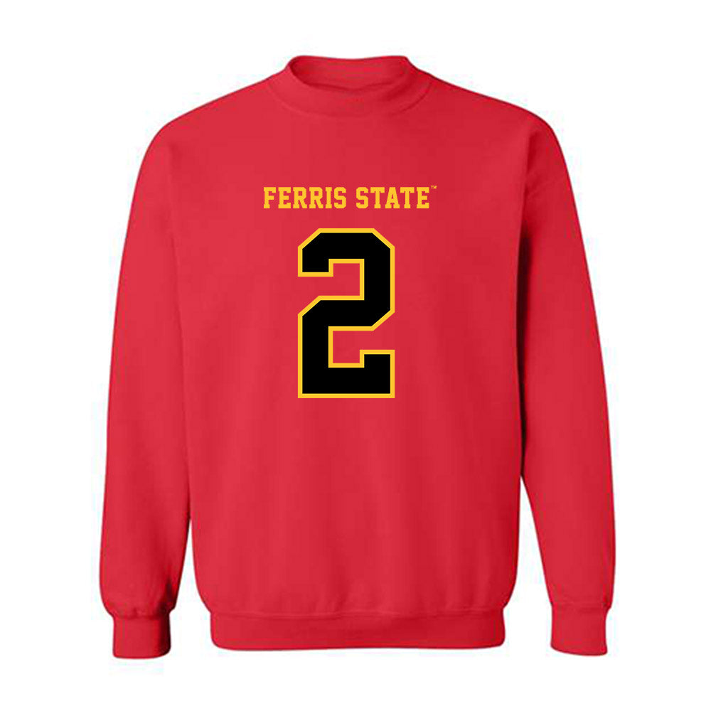 Ferris State - NCAA Softball : Jadyn Joseph - Replica Shersey Crewneck Sweatshirt-0