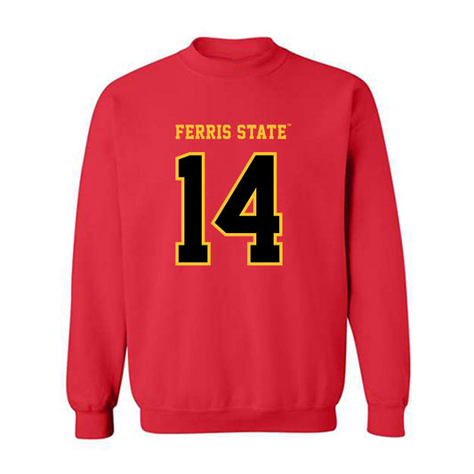 Ferris State - NCAA Football : Dmari Jenkins - Replica Shersey Crewneck Sweatshirt-0