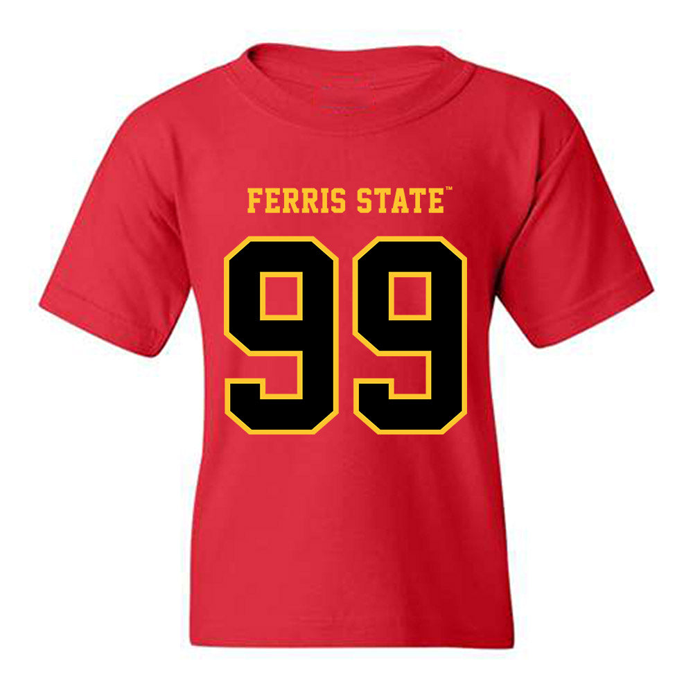 Ferris State - NCAA Football : markee jones - Replica Shersey Youth T-Shirt-0