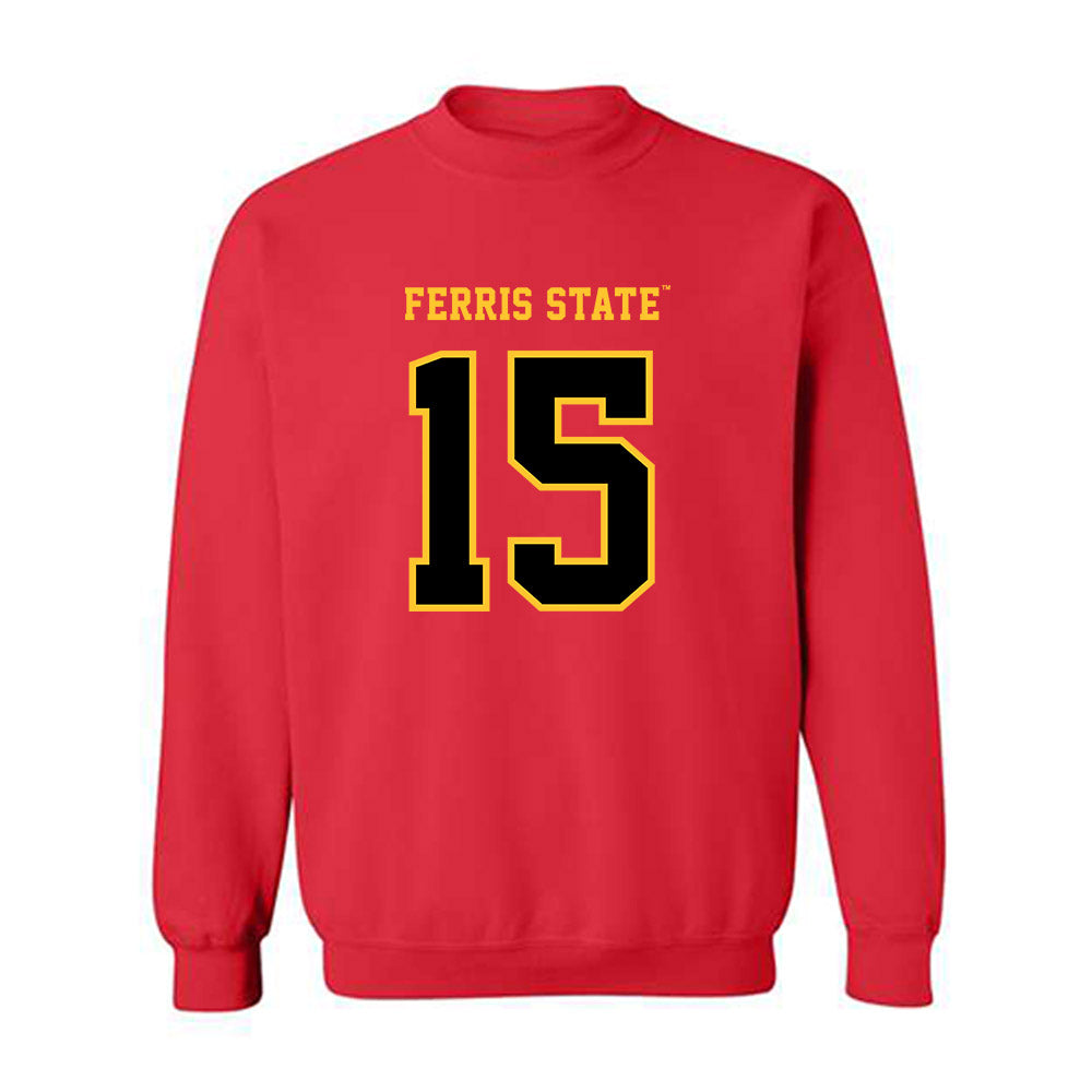 Ferris State - NCAA Football : Jerlaius Watkins - Replica Shersey Crewneck Sweatshirt-0