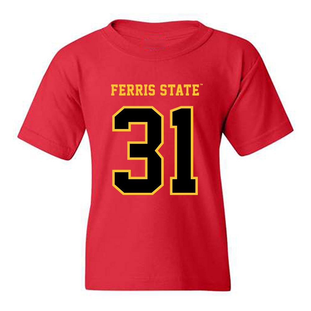 Ferris State - NCAA Football : Ryan Ahern - Replica Shersey Youth T-Shirt-0