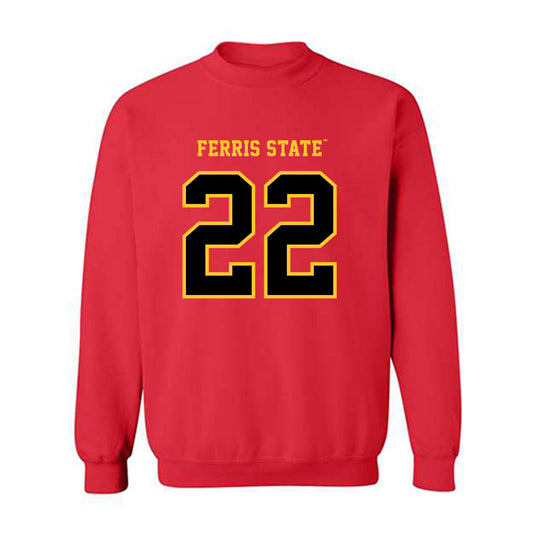 Ferris State - NCAA Softball : Kennedy Wangler - Replica Shersey Crewneck Sweatshirt-0