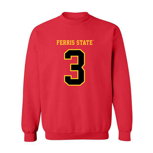 Ferris State - NCAA Football : Blaine Saipaia - Replica Shersey Crewneck Sweatshirt-0