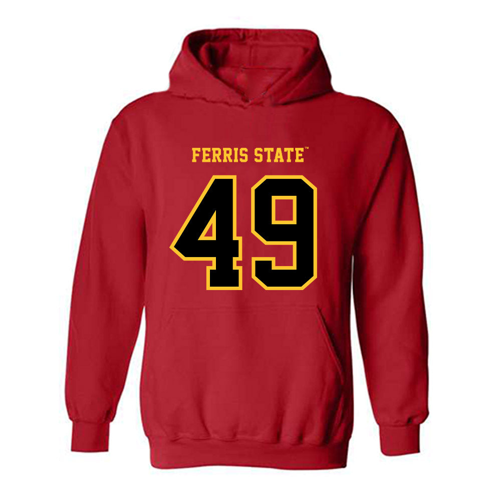 Ferris State - NCAA Football : Maurice Adams Jr - Replica Shersey Hooded Sweatshirt-0