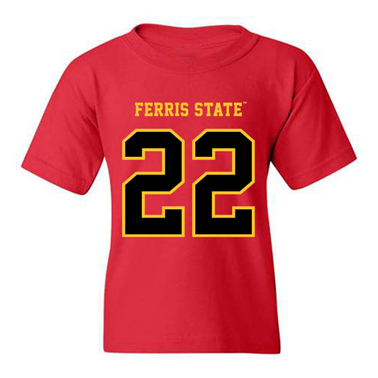 Ferris State - NCAA Football : Brady Rose - Replica Shersey Youth T-Shirt-0