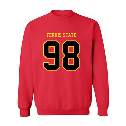 Ferris State - NCAA Football : Jake Plamondon - Replica Shersey Crewneck Sweatshirt-0