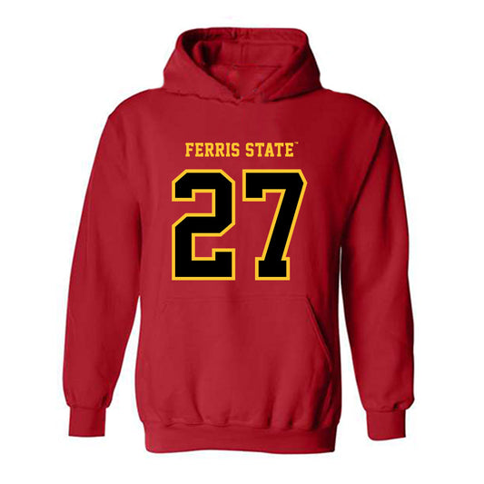 Ferris State - NCAA Football : Ben Sporman - Replica Shersey Hooded Sweatshirt-0