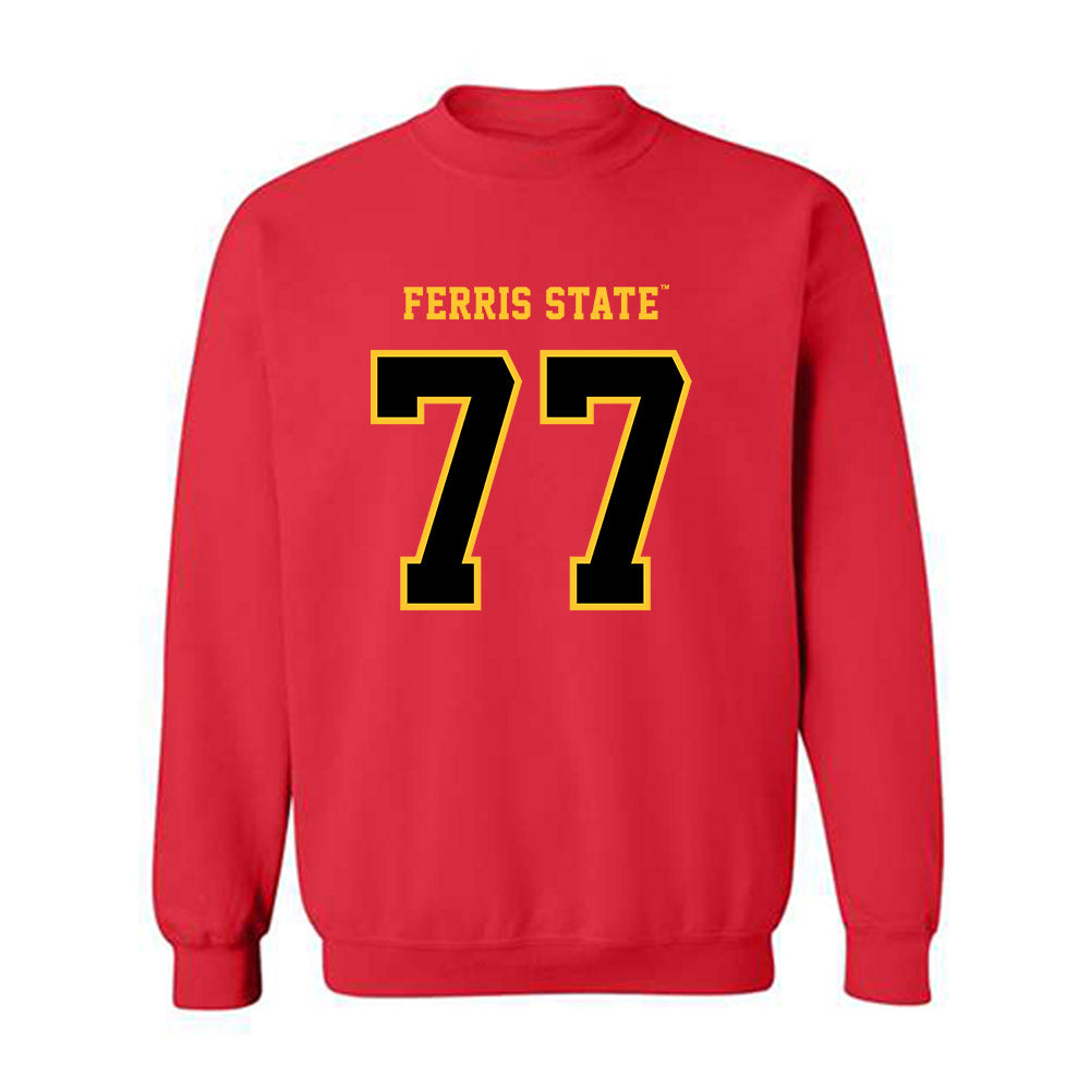 Ferris State - NCAA Football : Tyrone Webber - Replica Shersey Crewneck Sweatshirt-0