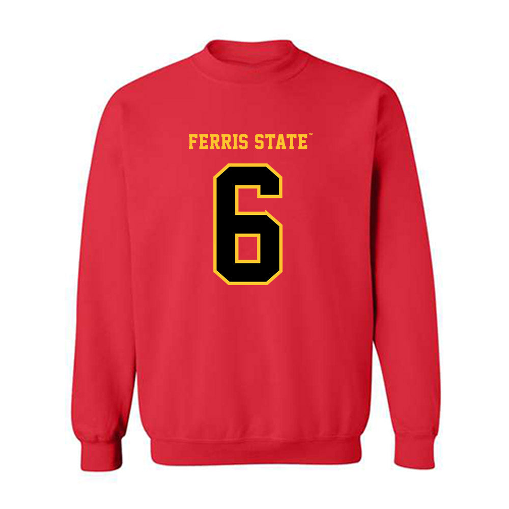 Ferris State - NCAA Women's Volleyball : Morgan Lockhart - Replica Shersey Crewneck Sweatshirt-0