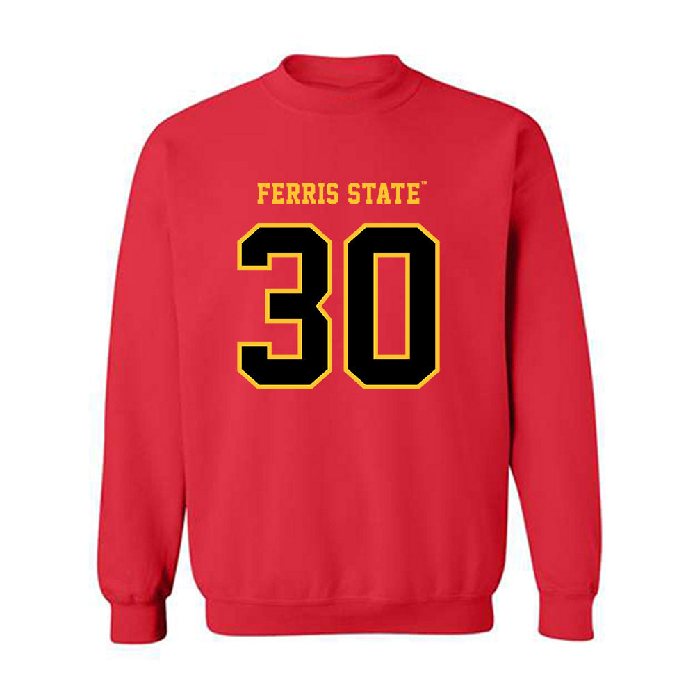 Ferris State - NCAA Football : Kannon Katzer - Replica Shersey Crewneck Sweatshirt-0