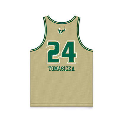 USF - NCAA Women's Basketball : Raina Tomasicka - Sand Basketball Jersey-1