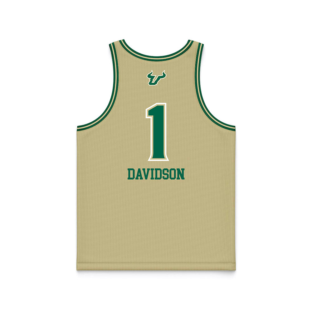 USF - NCAA Women's Basketball : Katie Davidson - Sand Basketball Jersey-1