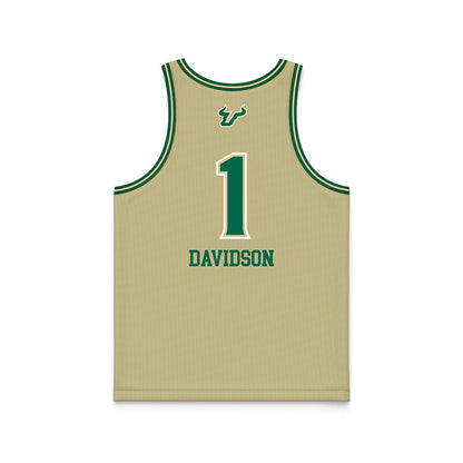 USF - NCAA Women's Basketball : Katie Davidson - Sand Basketball Jersey-1