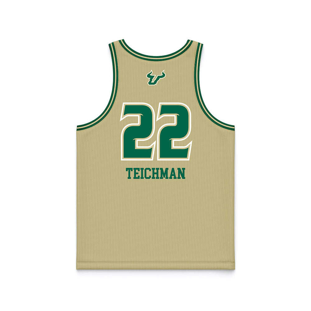 USF - NCAA Women's Basketball : Lee Teichman - Sand Basketball Jersey-1