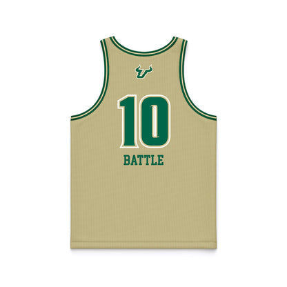 USF - NCAA Women's Basketball : Edyn Battle - Sand Basketball Jersey-1