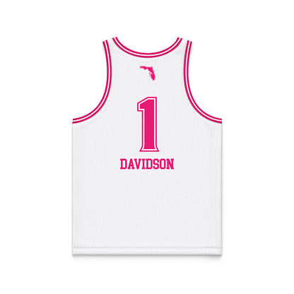 USF - NCAA Women's Basketball : Katie Davidson - White Basketball Jersey-1