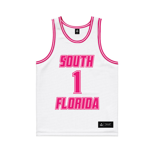 USF - NCAA Women's Basketball : Gabrielle Kennerly - White Basketball Jersey-0