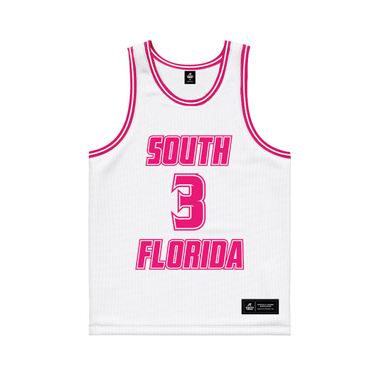 USF - NCAA Women's Basketball : Serenity Hardy - White Basketball Jersey-0