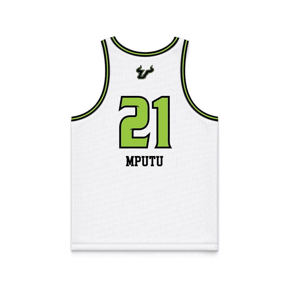 USF - NCAA Women's Basketball : Lor Mputu - White Basketball Jersey-1