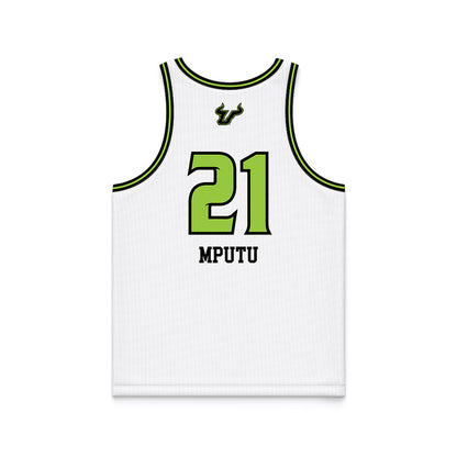 USF - NCAA Women's Basketball : Lor Mputu - White Basketball Jersey-1