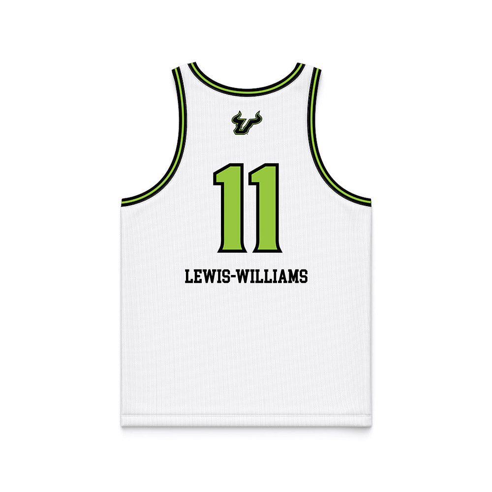 USF - NCAA Women's Basketball : Kirsten Lewis-Williams - White Basketball Jersey-1