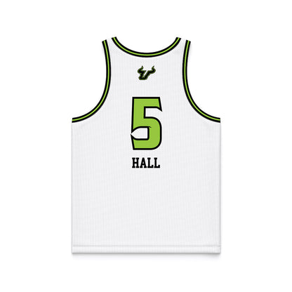 USF - NCAA Women's Basketball : Brooklyn Hall - White Basketball Jersey-2