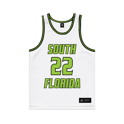 USF - NCAA Women's Basketball : Lee Teichman - White Basketball Jersey-0